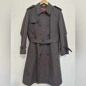 Oleg Cassini Weather Ready Grey Trench Coat Size 40
